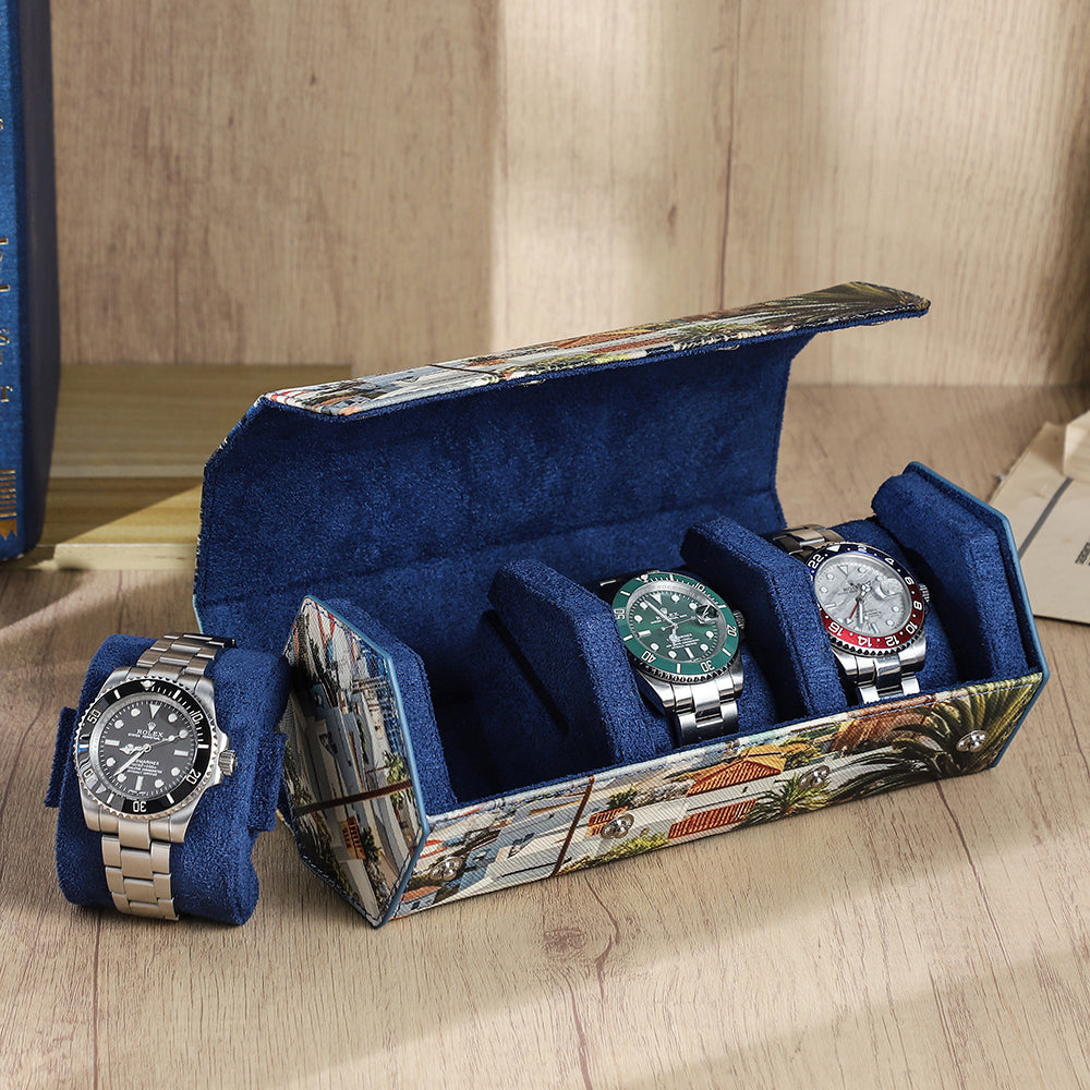 Custom 3D-Printed Leather Watch Box – Personalize with Your Design!