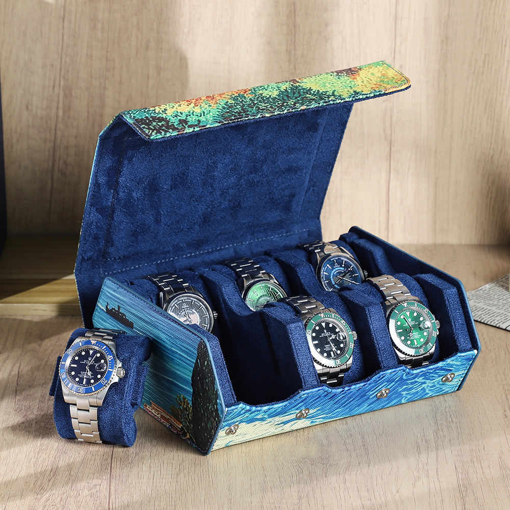 Custom 3D-Printed Leather Watch Box – Personalize with Your Design!