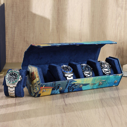 Custom 3D-Printed Leather Watch Box – Personalize with Your Design!