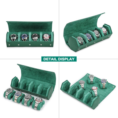 CONTACTS FAMILY Saffiano Leather Hexagon 2/3/4 Slots Watch Cases