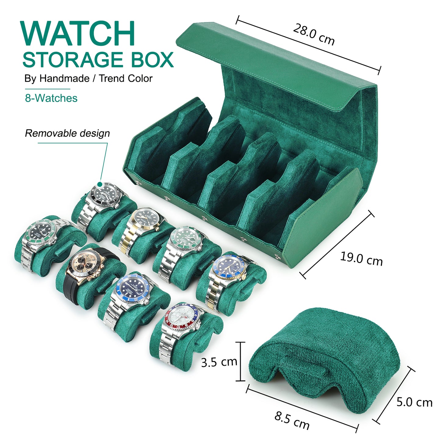 CONTACTS FAMILY Genuine Leather Watch Cases for Rolex 6/8 Slots Men Watch Box Jewelry Collection Storage Women Watches Saffiano Leather Watch Bags