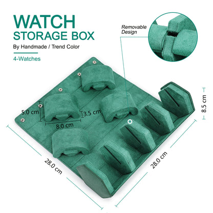 CONTACTS FAMILY Saffiano Leather Hexagon 2/3/4 Slots Watch Cases