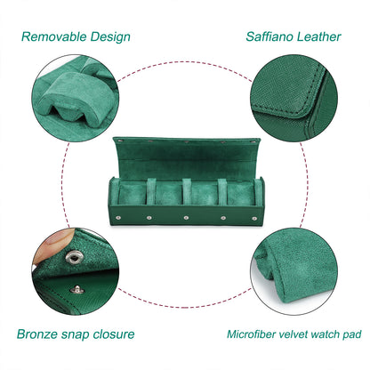 CONTACTS FAMILY Saffiano Leather Hexagon 2/3/4 Slots Watch Cases