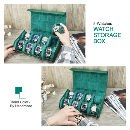 CONTACTS FAMILY Genuine Leather Watch Cases for Rolex 6/8 Slots Men Watch Box Jewelry Collection Storage Women Watches Saffiano Leather Watch Bags