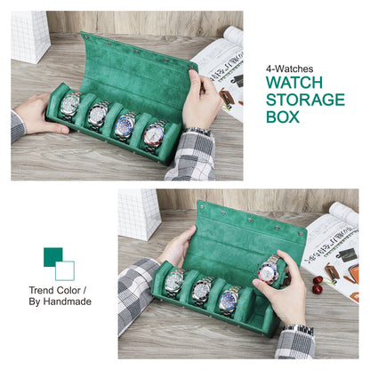 CONTACTS FAMILY Saffiano Leather Hexagon 2/3/4 Slots Watch Cases