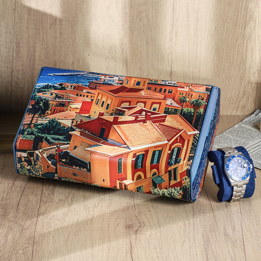 Custom 3D-Printed Leather Watch Box – Personalize with Your Design!