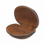 Handmade full-grain leather folding glasses case