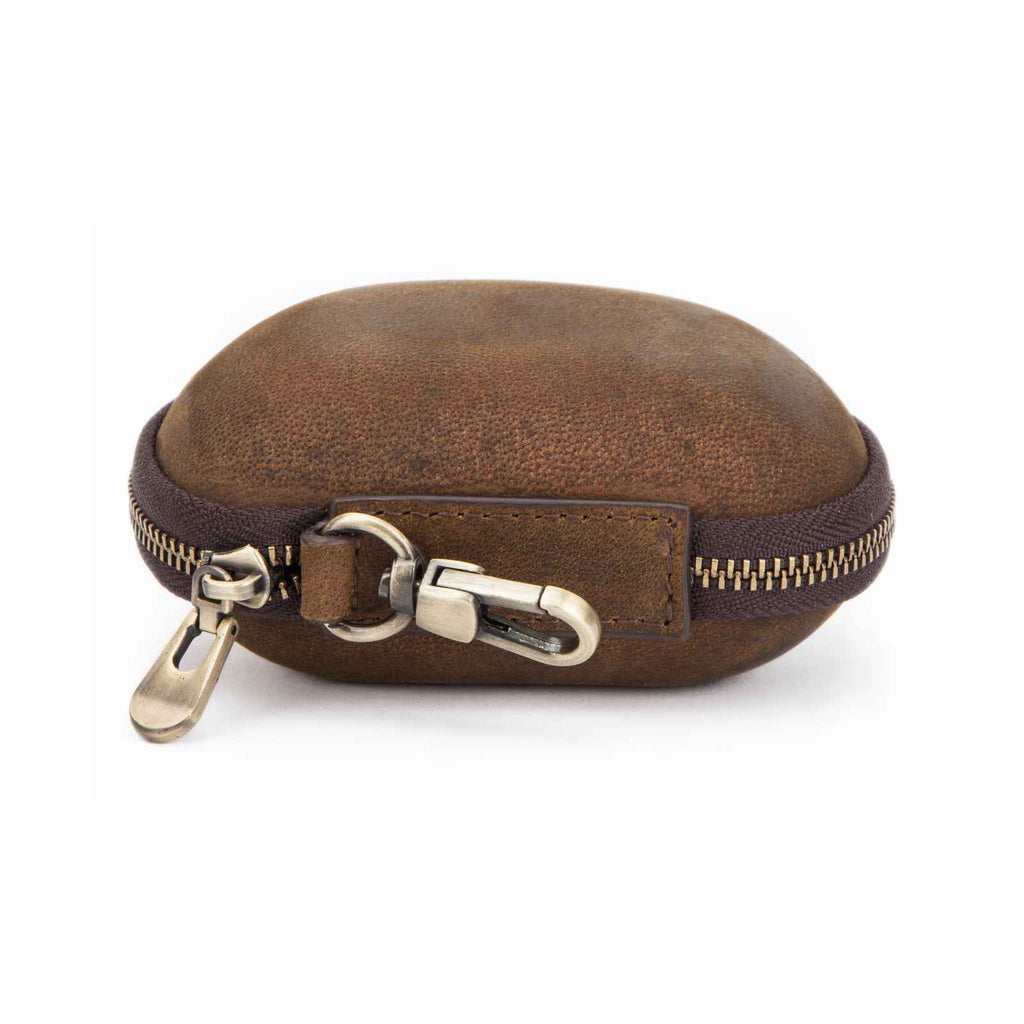 Handmade full-grain leather folding glasses case