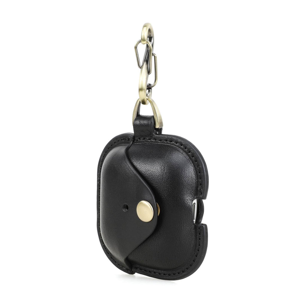 Handmade Full-Grain Leather AirPods 4 Case — CF1209-Black