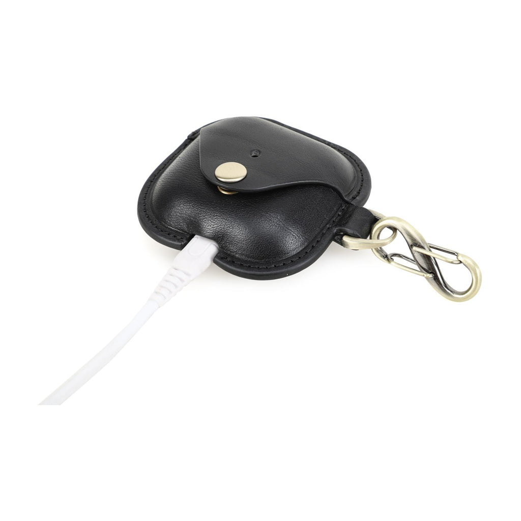 Handmade Full-Grain Leather AirPods 4 Case — CF1209-Black