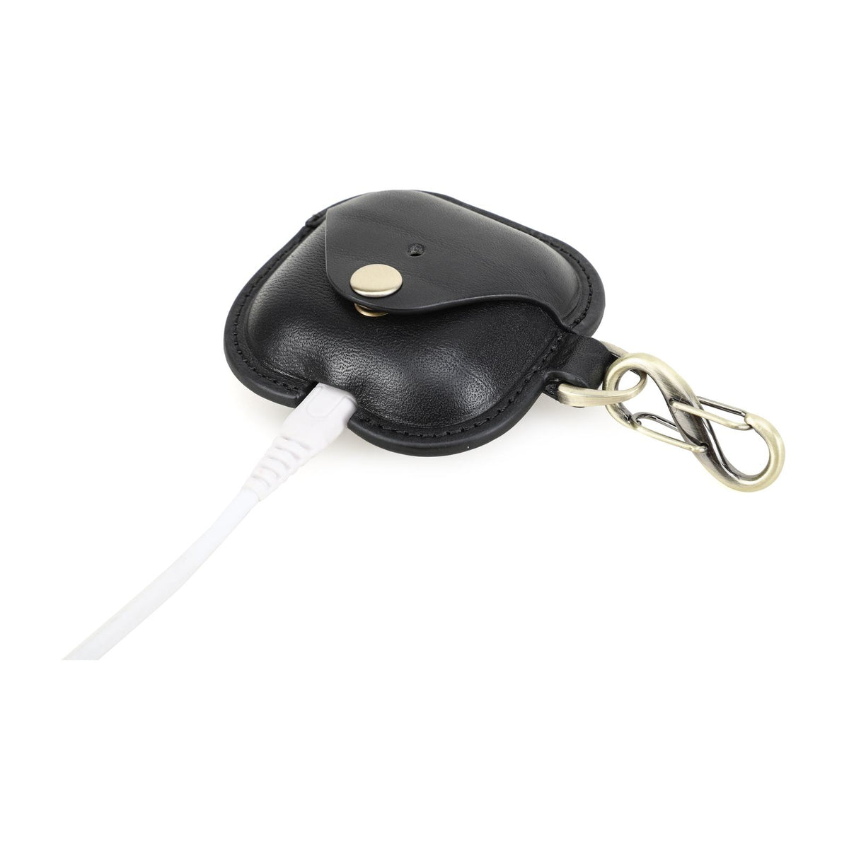 Handmade Full-Grain Leather AirPods 4 Case — CF1209-Black