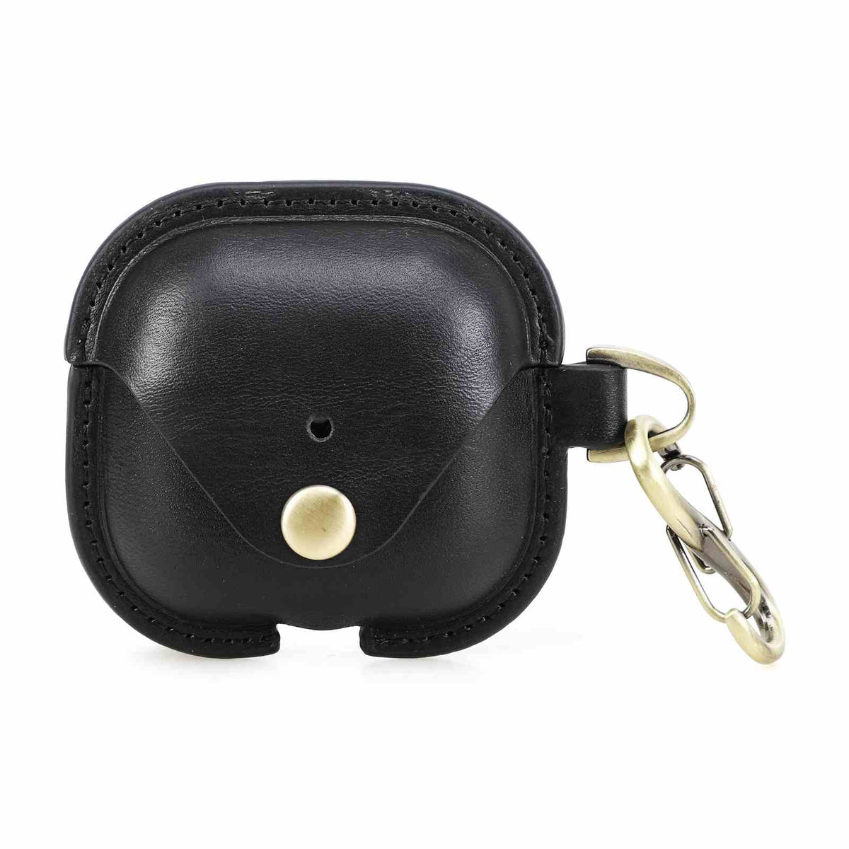 Handmade Full-Grain Leather AirPods 4 Case — CF1209-Black