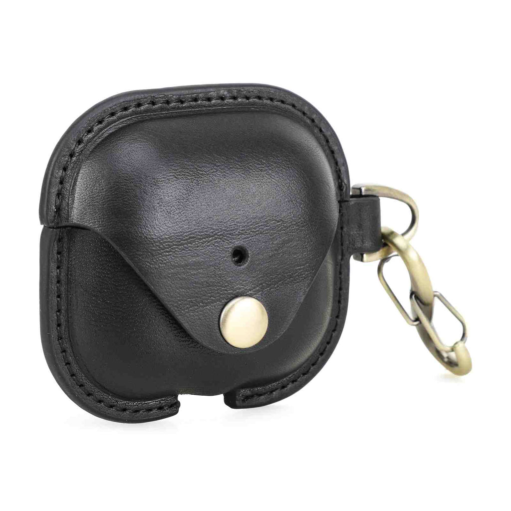 Handmade Full-Grain Leather AirPods 4 Case — CF1209-Black
