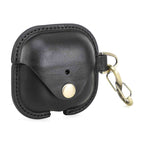 Handmade Full-Grain Leather AirPods 4 Case — CF1209-Black