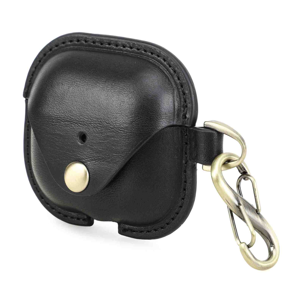 Handmade Full-Grain Leather AirPods 4 Case — CF1209-Black