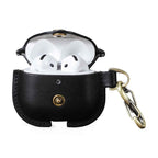 Handmade Full-Grain Leather AirPods 4 Case — CF1209-Black