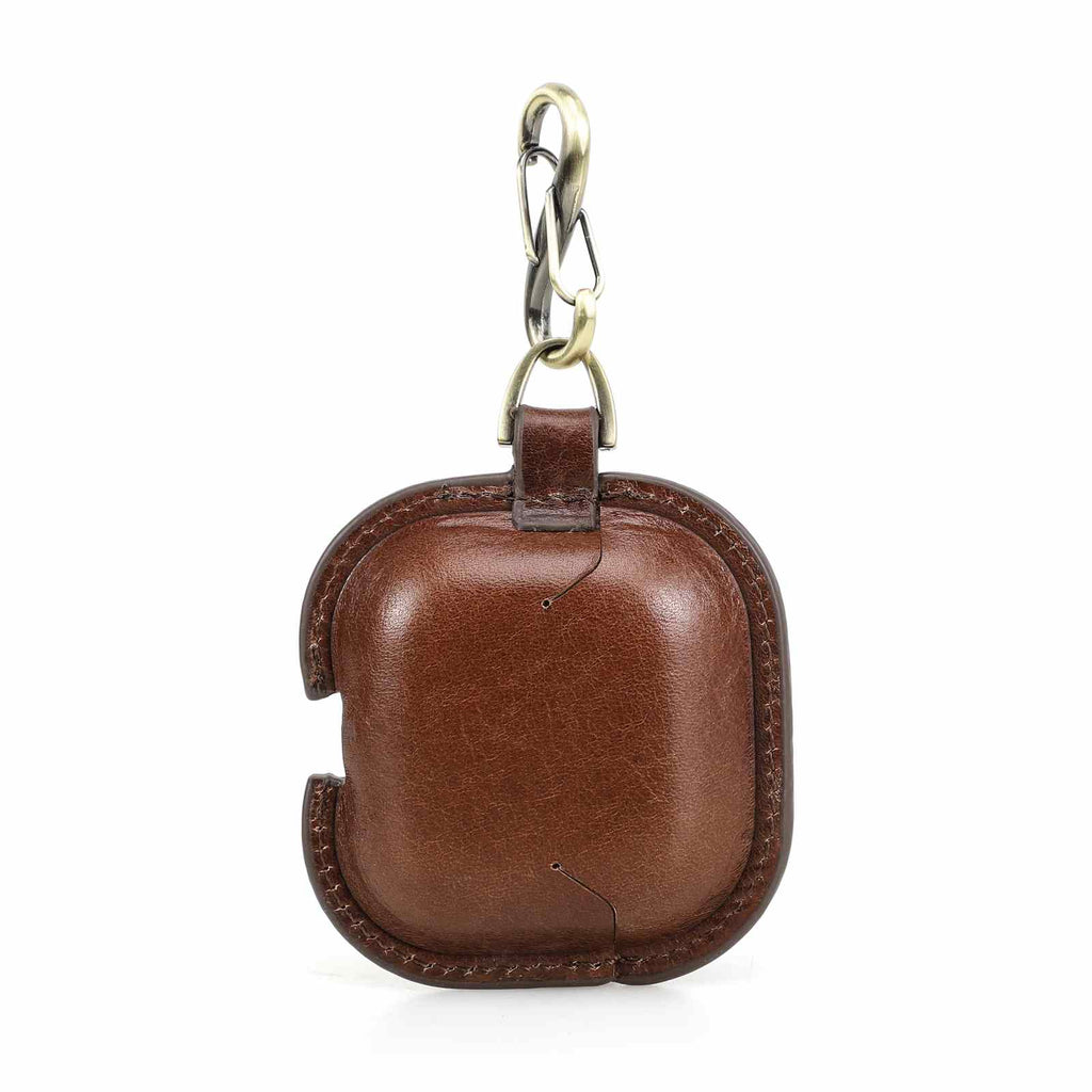 Handmade Full-Grain Leather AirPods 4 Case — CF1209-Coffee