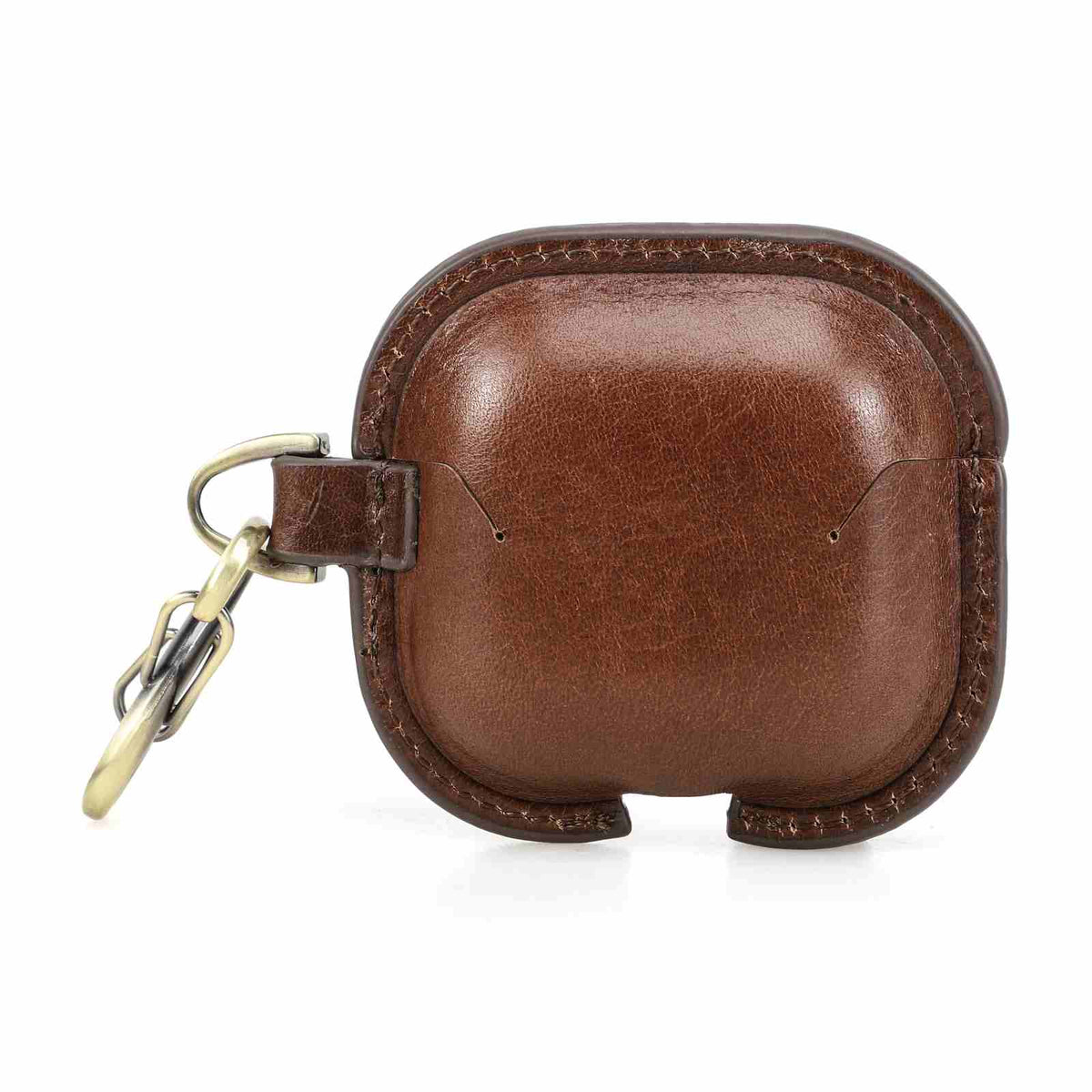 Handmade Full-Grain Leather AirPods 4 Case — CF1209-Coffee