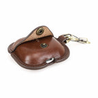 Handmade Full-Grain Leather AirPods 4 Case — CF1209-Coffee