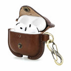 Handmade Full-Grain Leather AirPods 4 Case — CF1209-Coffee