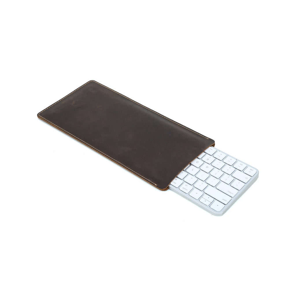 Handmade oil nubuck leather sleeve for Magic Keyboard