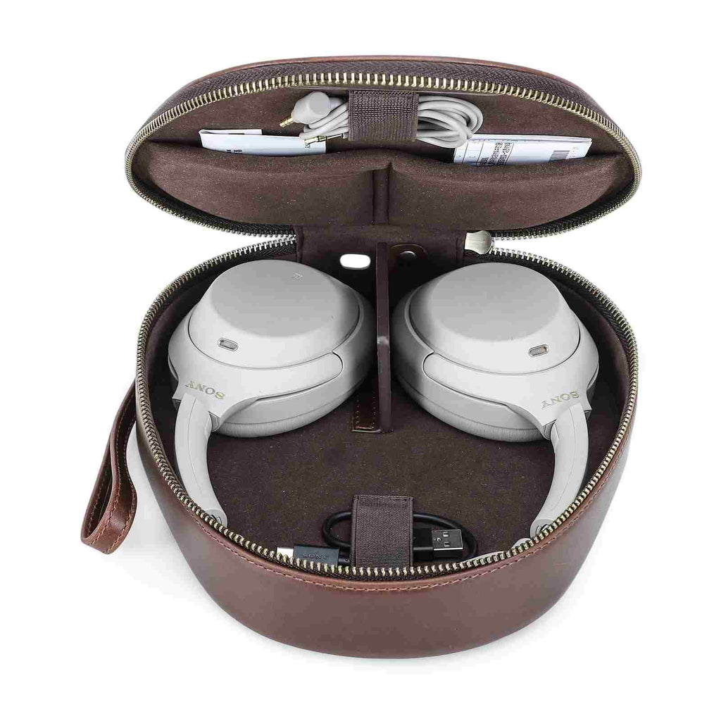 Handmade Full-Grain Leather Over-Ear Headphone Case — CF1220-Sony-XM4