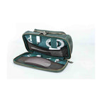 Handmade full-grain leather digital accessory organizer — Green