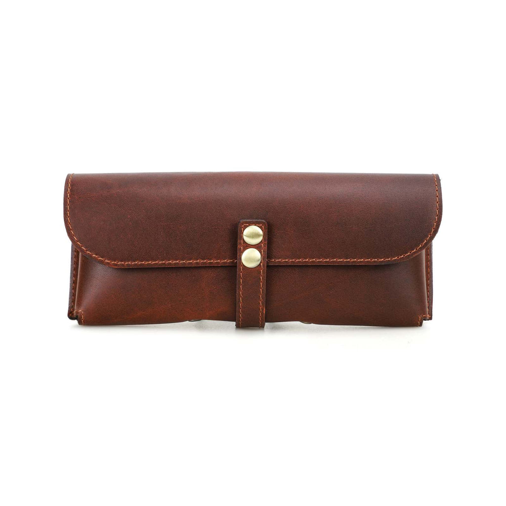Handmade full-grain leather sunglasses case