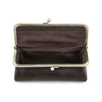 Handmade full-grain leather kiss-lock sunglasses case