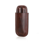 Handmade Full-Grain Leather Cigar Case — CF5002-Coffee