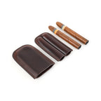 Handmade Full-Grain Leather Cigar Case — CF5002-Coffee
