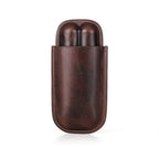 Handmade Full-Grain Leather Cigar Case — CF5002-Coffee