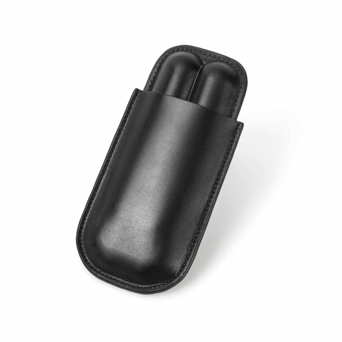 Handmade Full-Grain Leather Cigar Case — CF5002-Black