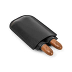 Handmade Full-Grain Leather Cigar Case — CF5002-Black