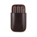Handmade Full-Grain Leather Cigar Case — CF5003-Coffee