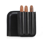 Handmade Full-Grain Leather Cigar Case — CF5003-Black