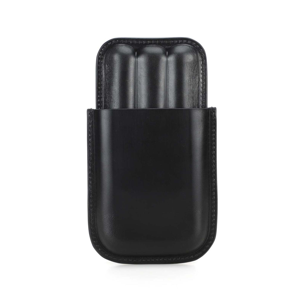 Handmade Full-Grain Leather Cigar Case — CF5003-Black