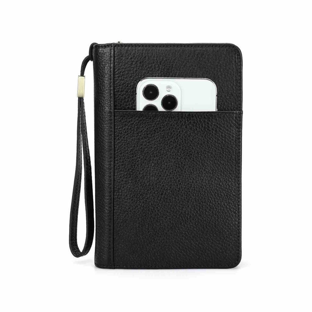 Handmade Full-Grain Leather 5-Cigar Travel Organizer — CF5009-Black