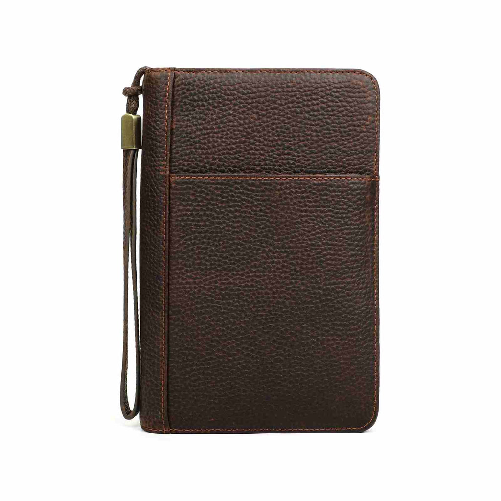 Handmade Full-Grain Leather 5-Cigar Travel Organizer — CF5009-Coffee