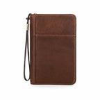 Handmade Full-Grain Leather 5-Cigar Travel Organizer — CF5009-Red-Brown