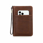 Handmade Full-Grain Leather 5-Cigar Travel Organizer — CF5009-Red-Brown
