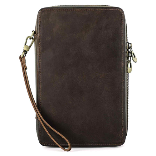 Handmade Full-Grain Leather 4-Cigar Travel Case — CF5010