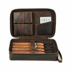 Handmade Full-Grain Leather 4-Cigar Travel Case — CF5010