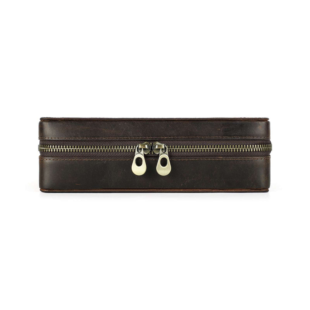 Handmade Full-Grain Leather 4-Cigar Travel Case — CF5010