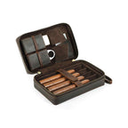 Handmade Full-Grain Leather 4-Cigar Travel Case — CF5010