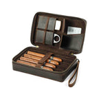 Handmade Full-Grain Leather 4-Cigar Travel Case — CF5010
