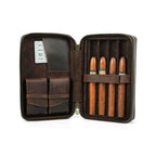 Handmade Full-Grain Leather 4-Cigar Travel Case — CF5010