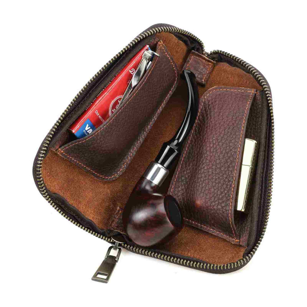 Handmade Full-Grain Leather Pipe & Accessories Case — image 6