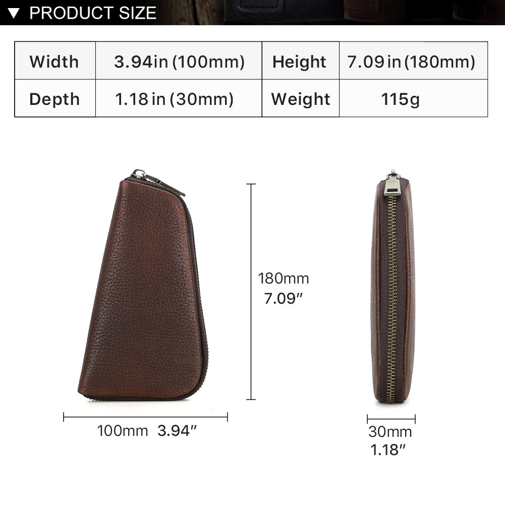 Handmade Full-Grain Leather Pipe & Accessories Case — image 7