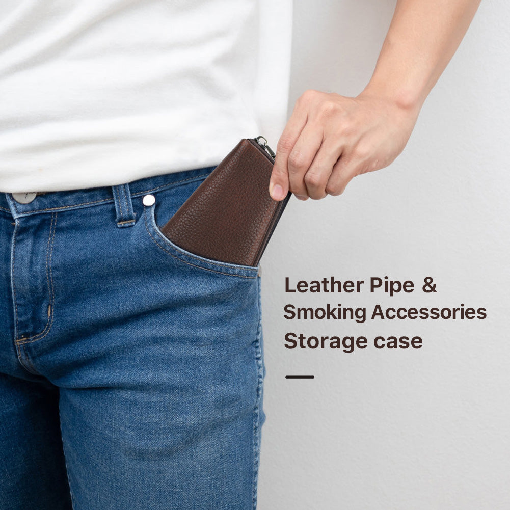 Handmade Full-Grain Leather Pipe & Accessories Case — image 11